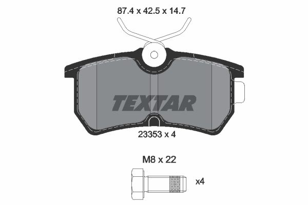 Set placute frana,frana disc 2335301 TEXTAR