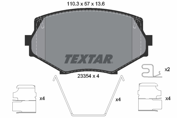 Set placute frana,frana disc 2335404 TEXTAR