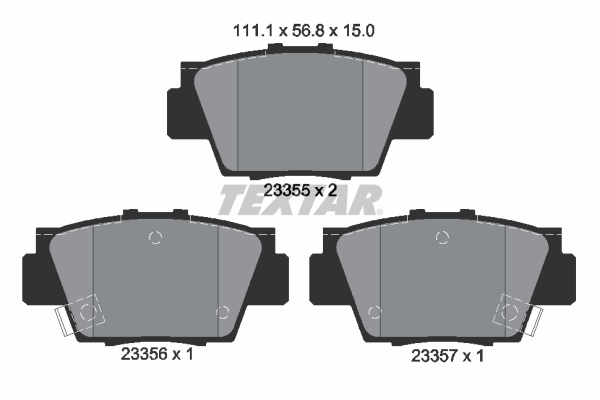 set placute frana,frana disc 2335501 TEXTAR