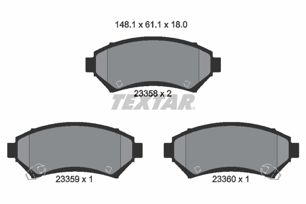 Set placute frana,frana disc 2335801 TEXTAR