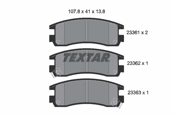 Set placute frana,frana disc 2336101 TEXTAR