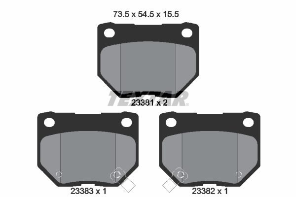 set placute frana,frana disc 2338101 TEXTAR