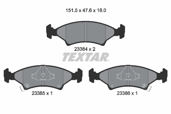 set placute frana,frana disc 2338401 TEXTAR