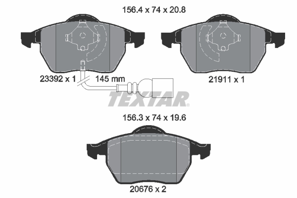 Set placute frana,frana disc 2339201 TEXTAR