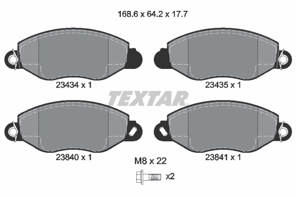 Set placute frana,frana disc 2343401 TEXTAR