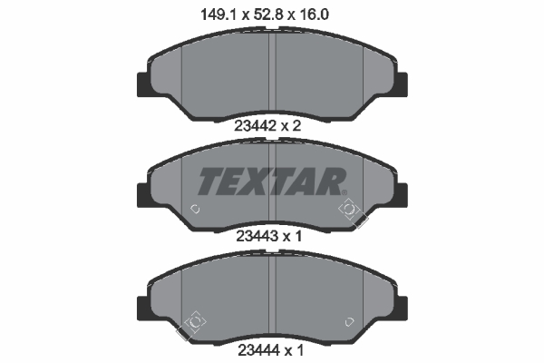 Set placute frana,frana disc 2344201 TEXTAR