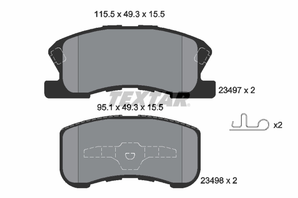 set placute frana,frana disc 2349701 TEXTAR