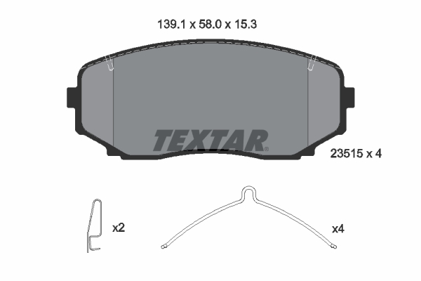 Set placute frana,frana disc 2351505 TEXTAR