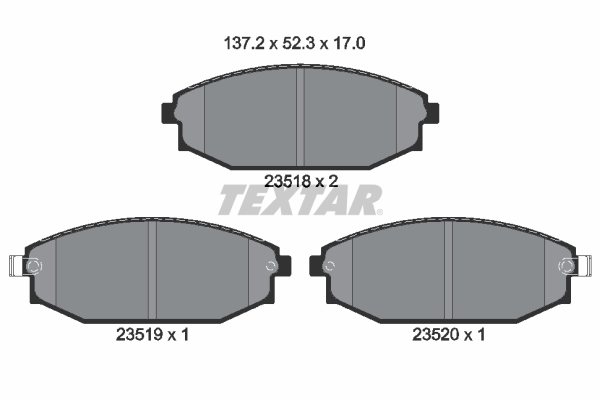 Set placute frana,frana disc 2351801 TEXTAR