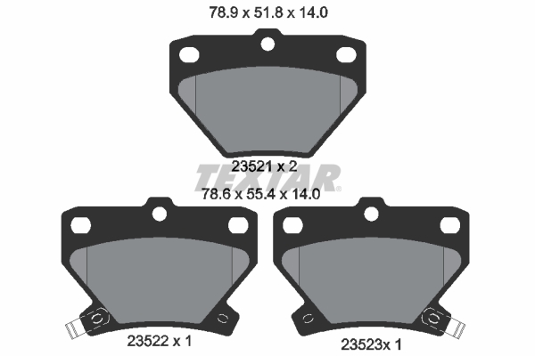 Set placute frana,frana disc 2352101 TEXTAR