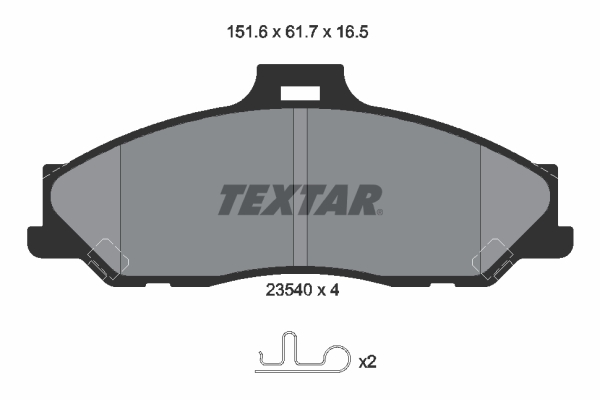 Set placute frana,frana disc 2354001 TEXTAR