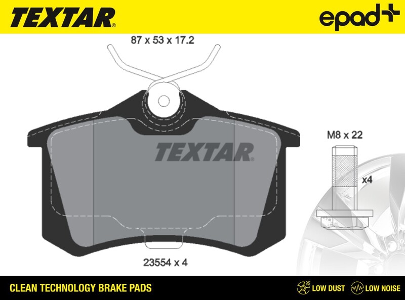 Set placute frana,frana disc 2355402CP TEXTAR