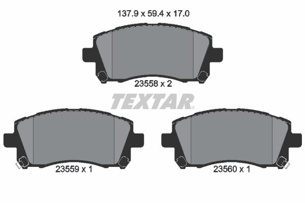 Set placute frana,frana disc 2355802 TEXTAR