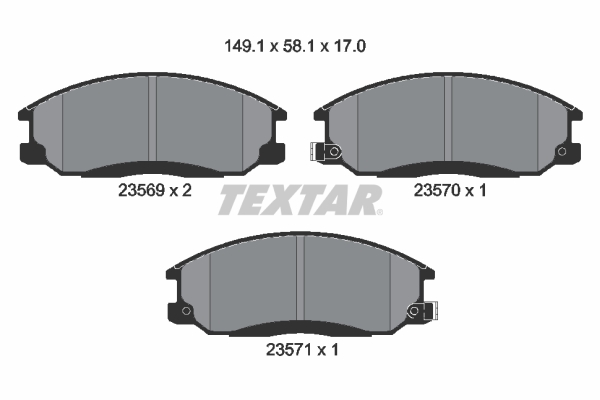 Set placute frana,frana disc 2356901 TEXTAR