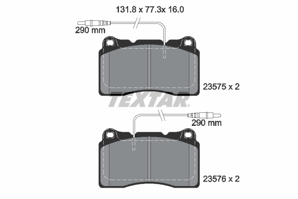 Set placute frana,frana disc 2357501 TEXTAR