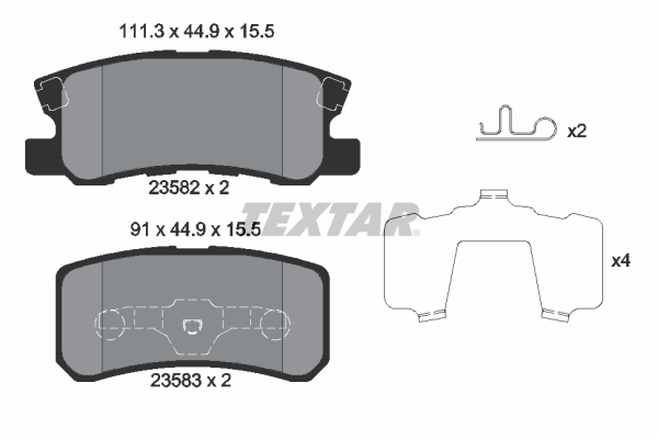 Set placute frana,frana disc 2358202 TEXTAR