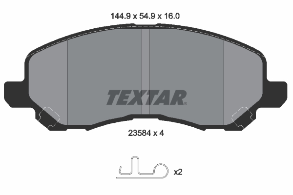 Set placute frana,frana disc 2358401 TEXTAR