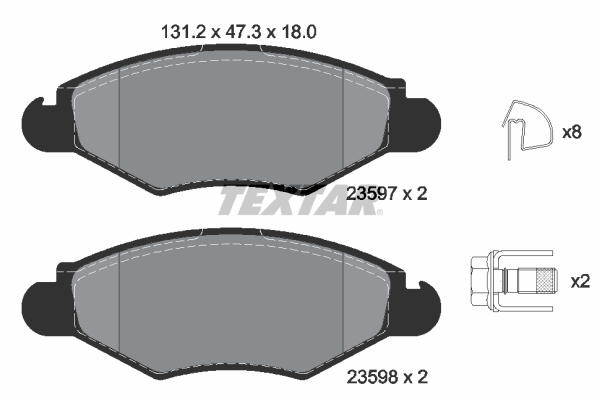 Set placute frana,frana disc 2359703 TEXTAR