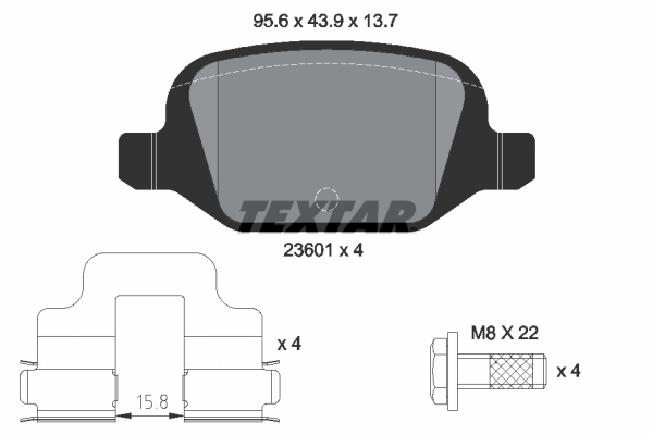 Set placute frana,frana disc 2360102 TEXTAR