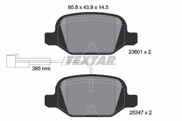 Set placute frana,frana disc 2360104 TEXTAR