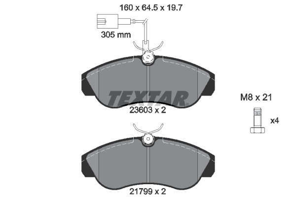 Set placute frana,frana disc 2360301 TEXTAR