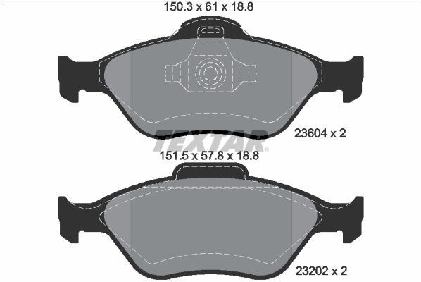 Set placute frana,frana disc 2360406 TEXTAR