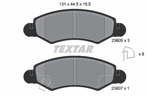 Set placute frana,frana disc 2360501 TEXTAR