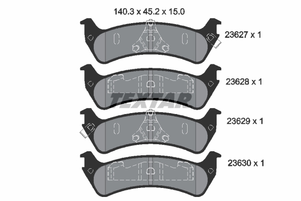 Set placute frana,frana disc 2362701 TEXTAR