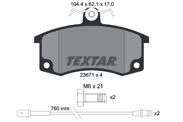 set placute frana,frana disc 2367101 TEXTAR
