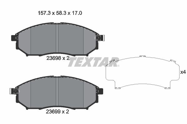 Set placute frana,frana disc 2369803 TEXTAR