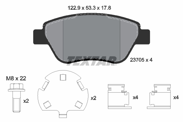 Set placute frana,frana disc 2370507 TEXTAR