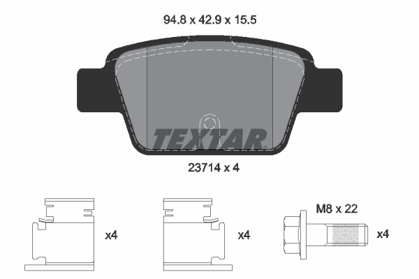 Set placute frana,frana disc 2371401 TEXTAR