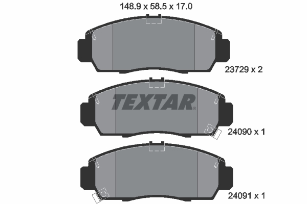 Set placute frana,frana disc 2372901 TEXTAR