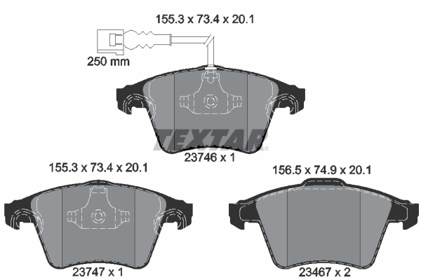 Set placute frana,frana disc 2374602 TEXTAR