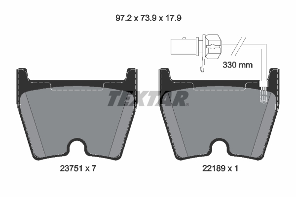 set placute frana,frana disc 2375104 TEXTAR