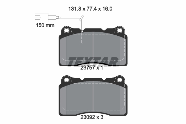 Set placute frana,frana disc 2375701 TEXTAR