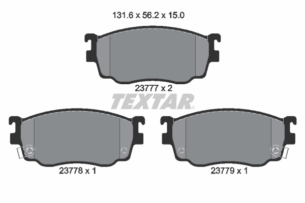 Set placute frana,frana disc 2377701 TEXTAR