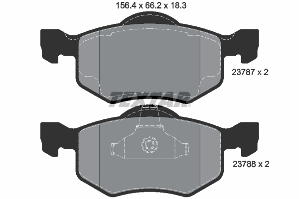 Set placute frana,frana disc 2378701 TEXTAR