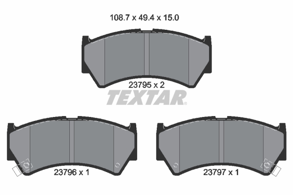 Set placute frana,frana disc 2379501 TEXTAR