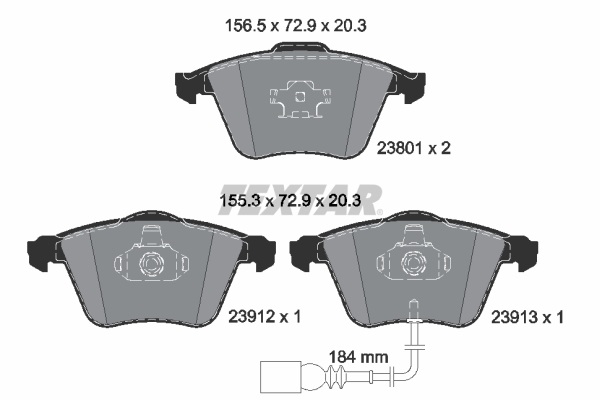 Set placute frana,frana disc 2380101 TEXTAR