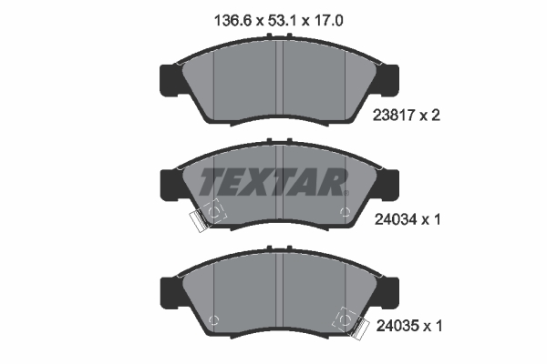 Set placute frana,frana disc 2381701 TEXTAR