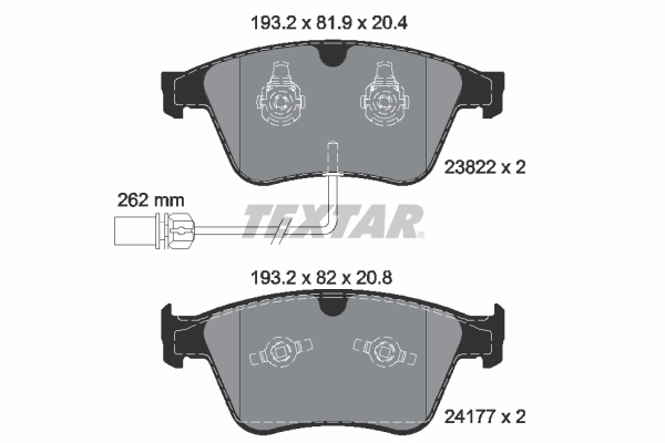 Set placute frana,frana disc 2382201 TEXTAR