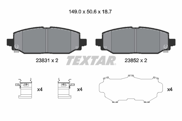 Set placute frana,frana disc 2383101 TEXTAR