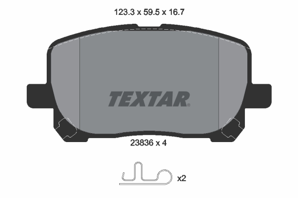 Set placute frana,frana disc 2383601 TEXTAR