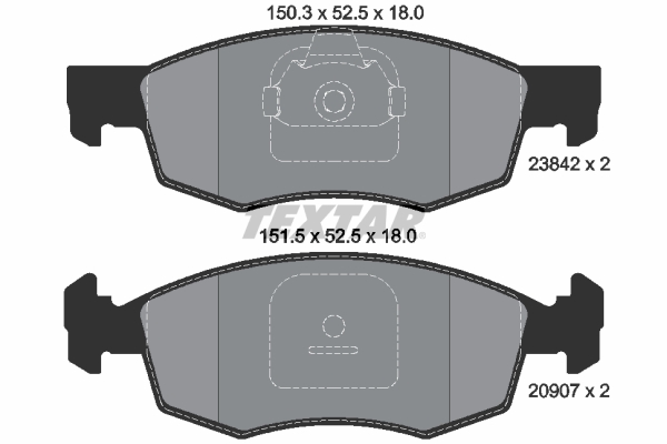 Set placute frana,frana disc 2384201 TEXTAR