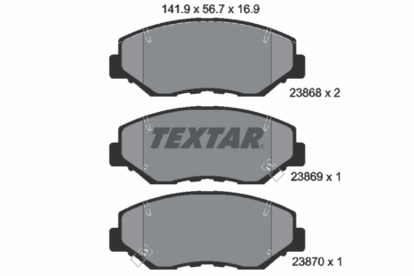 Set placute frana,frana disc 2386801 TEXTAR