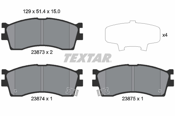 Set placute frana,frana disc 2387301 TEXTAR