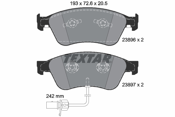 Set placute frana,frana disc 2389601 TEXTAR