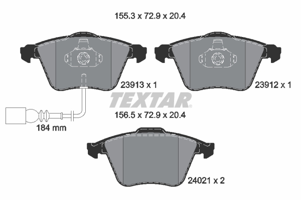 Set placute frana,frana disc 2391301 TEXTAR