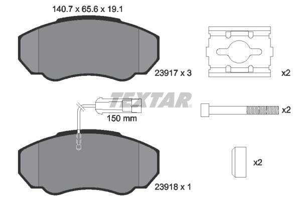 Set placute frana,frana disc 2391701 TEXTAR